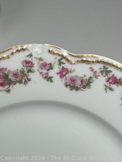 Mixed Set of Porcelain China Including Haviland Limoges in Rose Swags Pattern made for E.B.Taylor