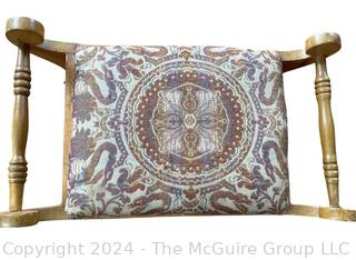 Tapestry Upholstered Foot Stool. 9 x 19.5"