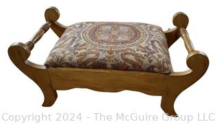 Tapestry Upholstered Foot Stool. 9 x 19.5"