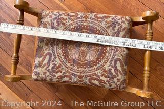 Tapestry Upholstered Foot Stool. 9 x 19.5"