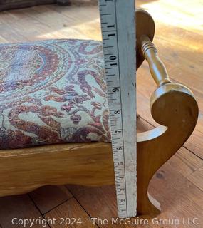 Tapestry Upholstered Foot Stool. 9 x 19.5"