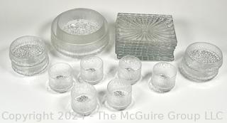 Group of Mid Century Glassware Including Finnish Ultima Thule Whiskey Glasses