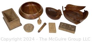 Collection of Wooden Kitchenware or Treenware