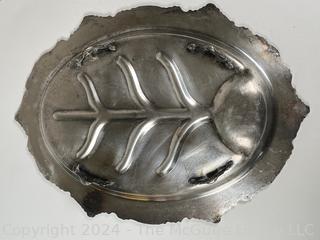 Silver Plated Serving Ware Including Pedestal Bowl