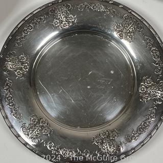 Silver Plated Serving Ware Including Pedestal Bowl