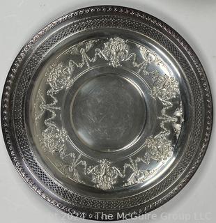 Silver Plated Serving Ware Including Pedestal Bowl