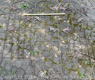 Three (3) Arched Metal Garden Trellises' with Butterflies