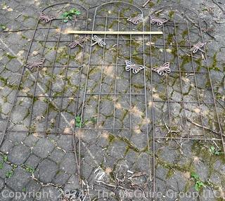 Three (3) Arched Metal Garden Trellises' with Butterflies