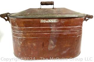 Rustic Copper Boiler Pot With Lid