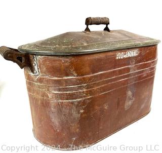 Rustic Copper Boiler Pot With Lid