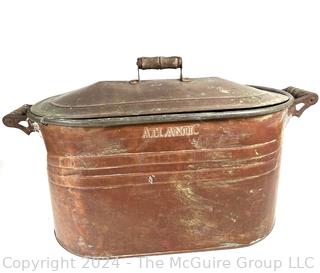 Rustic Copper Boiler Pot With Lid