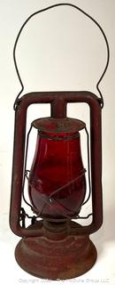 Paull’s Red Globe Kerosene Oil Lantern No 0. 15" Tall  