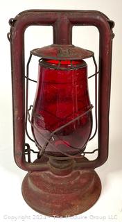 Paull’s Red Globe Kerosene Oil Lantern No 0. 15" Tall  