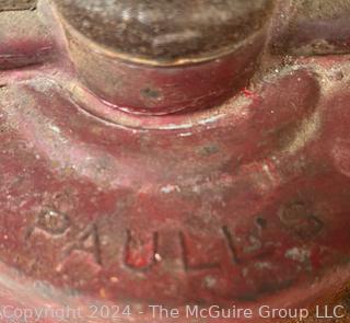 Paull’s Red Globe Kerosene Oil Lantern No 0. 15" Tall  