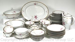 Large Set of Floral Rosenthal China in Aida Pattern