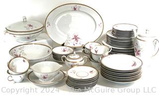 Large Set of Floral Rosenthal China in Aida Pattern