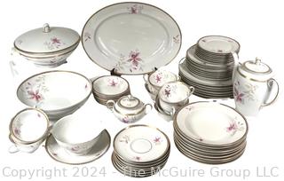 Large Set of Floral Rosenthal China in Aida Pattern