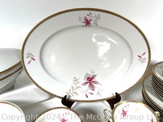 Large Set of Floral Rosenthal China in Aida Pattern