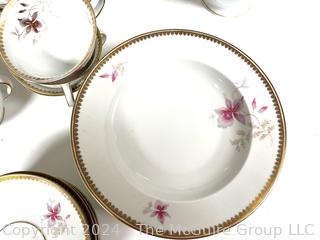 Large Set of Floral Rosenthal China in Aida Pattern