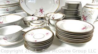 Large Set of Floral Rosenthal China in Aida Pattern