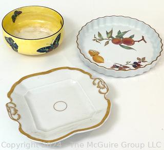 Three (3) Porcelain Serving Items Including Crown Ducal & Royal Worcester Evesham