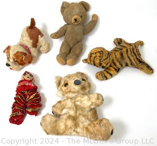 Five (5) Vintage Stuffed Animals and Dolls Including Gund