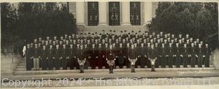 Framed Under Glass Company B Athletes Texas A&M College 1948-1949 Class Photo, Aggieland Studio.  9" x 19"