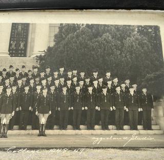 Framed Under Glass Company B Athletes Texas A&M College 1948-1949 Class Photo, Aggieland Studio.  9" x 19"