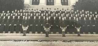 Framed Under Glass Company B Athletes Texas A&M College 1948-1949 Class Photo, Aggieland Studio.  9" x 19"