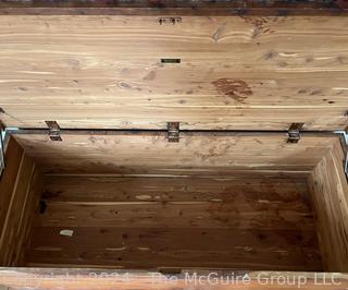 Cedar Chest by Federal Equipment Company. Measures 48w x 20d x 18h"