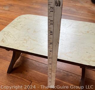 Art Deco Style White Painted Riser and Mid Century Stool