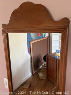 Mahogany Framed Wall Mirror. 20 x 34"