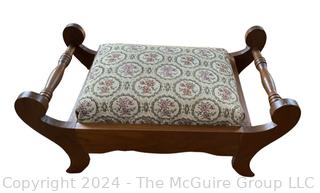 Tapestry Upholstered Foot Stool. 19w x 11d x 9h"