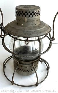 Handlan St. Louis Railroad Lantern. Glass embossed "NYC Lines"