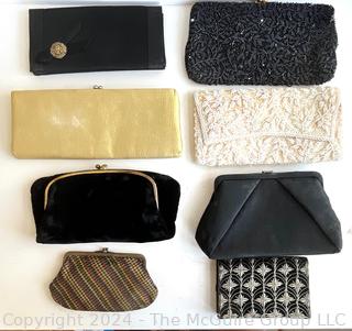 Eight (8) Vintage Clutch Evening Handbags