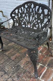 Cast Iron Scroll Work Garden Bench. Measures 43w x 18.5d x 35h"