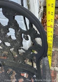 Cast Iron Scroll Work Garden Bench. Measures 43w x 18.5d x 35h"