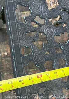 Cast Iron Scroll Work Garden Bench. Measures 43w x 18.5d x 35h"