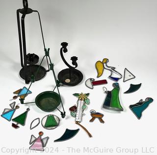 Stained Glass Light Catchers and Metalwork Candle Holders