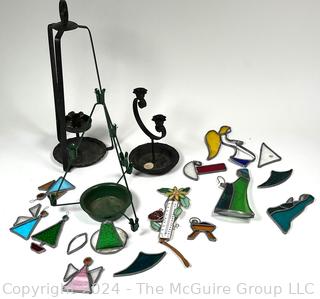 Stained Glass Light Catchers and Metalwork Candle Holders