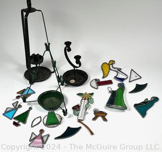 Stained Glass Light Catchers and Metalwork Candle Holders