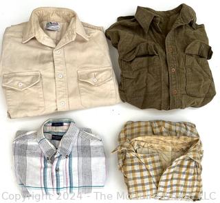 Four (4) Vintage Men's Flannel Shirts