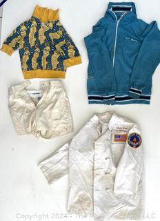 Vintage Converse Tennis Shorts, Sports Warm Up Jacket and Culinary School of Washington Chef Smock. 