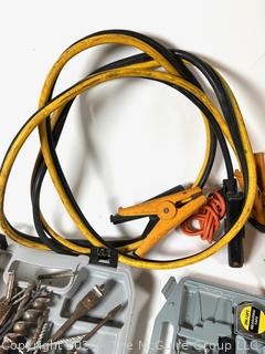 Assorted Hand Tools and Jumper Cables. Untested