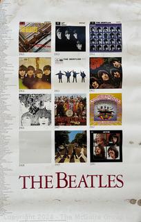 The Beatles Catalog 1987 Apple Corps Ltd Promotional Poster. Some discoloration.  24 x 35"