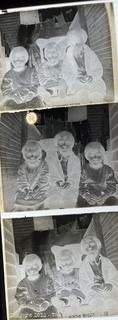 Antique Glass Photo Negative Plates, Circa 1900 with Original Annotated Envelopes.  Includes photos from Atlantic Beach NJ and Acrobats