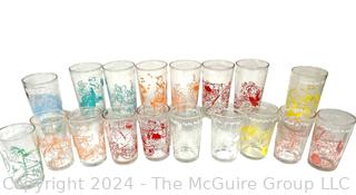 Set of Eighteen (18) Welch’s Jelly Jars Tumblers Featuring the Flintstones.