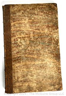 1790-91 Leather Bound Volume with Marbled Covers Containing 96 Issues of the "Gazette of United States" Published Wednesdays and Saturdays by John Fenno.  See Full Issue List Below. Beginning Wednesday, April 14th 1790 and Ending on Saturday, April 2nd 1791. Covers Measure 10 3/8" x 16 3/4".  Pages Measure 10" x 16"