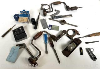 Hand Tools Including Hand Braces, Bits, Plane, Hole Saws, Jacknives ... (was 379)