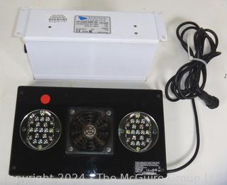 Two (2) Ecotech Marine LED Aquarium Lighting Systems. Working